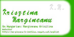 krisztina margineanu business card